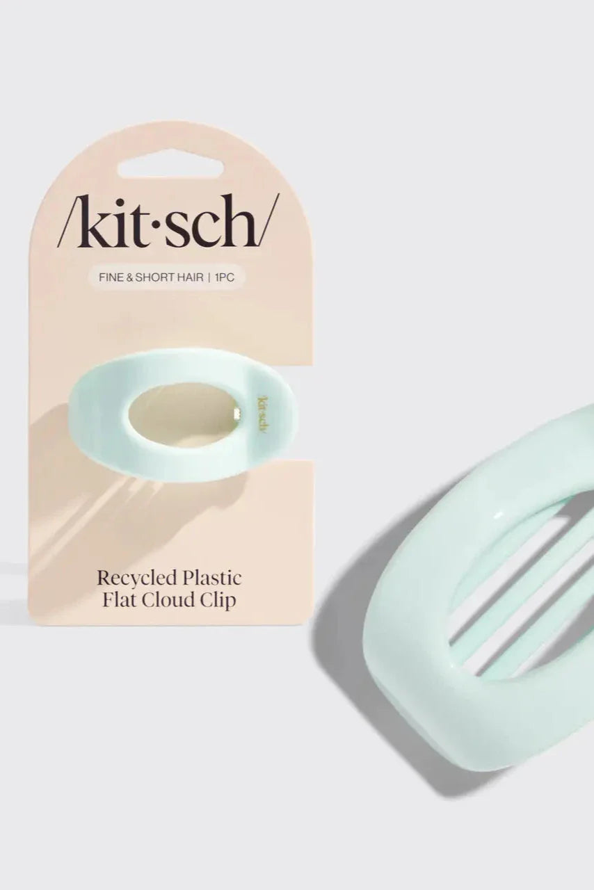 The Recycled Plastic Small Flat Cloud Clip - Sage Leaf by KITSCH