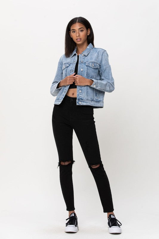 The Marlow Mid Length Classic Denim Jacket