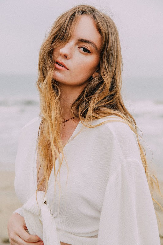 The Days Of Summer Tie Front Kimono Top