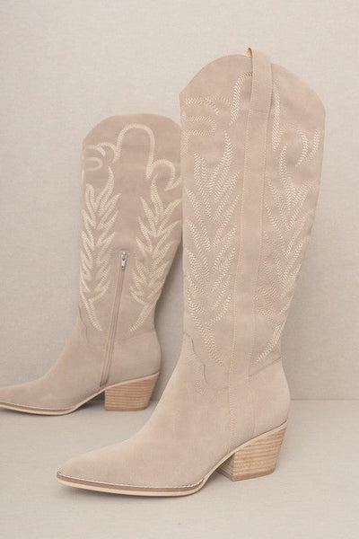 The Samara White Western Boots