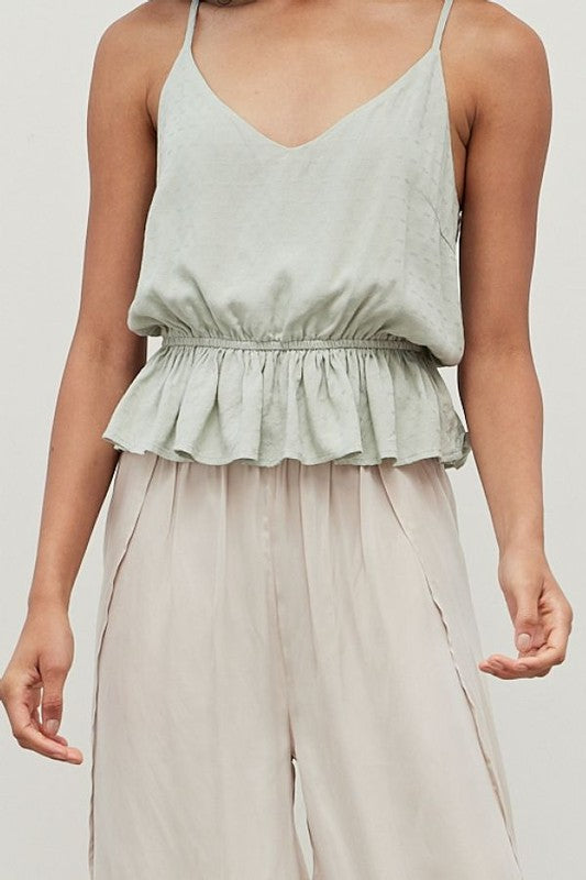 The Greta Cirrus Ruffled Tank Top