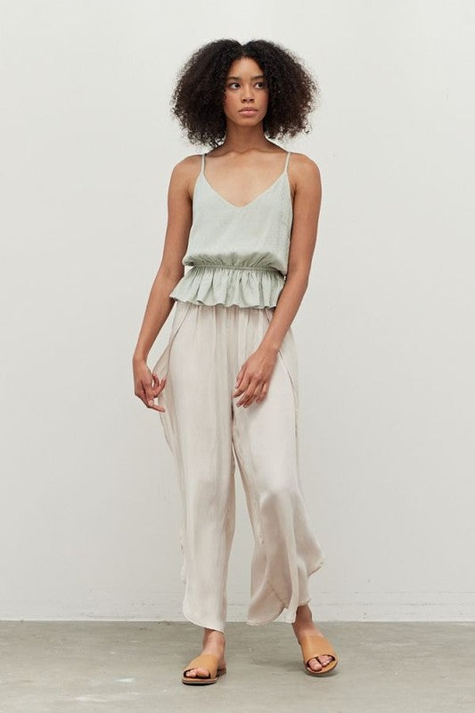 The Greta Cirrus Ruffled Tank Top