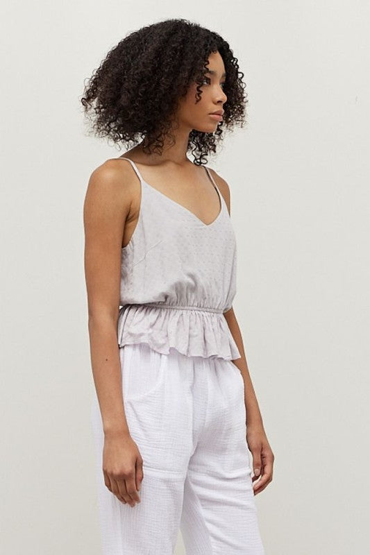 The Greta Cirrus Ruffled Tank Top