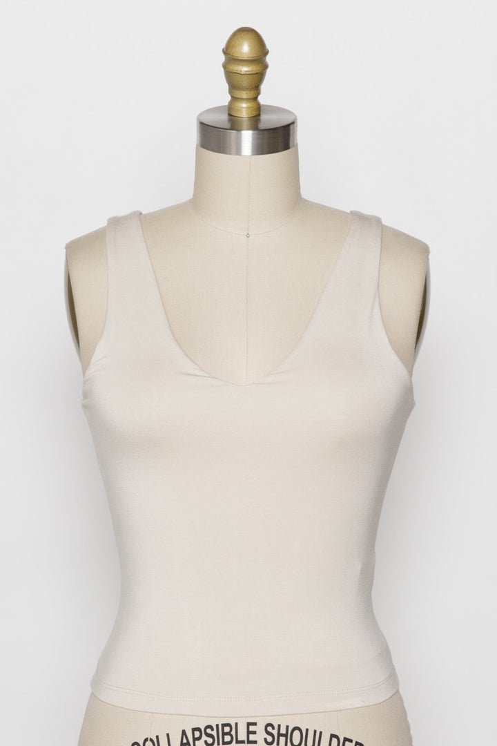 The Essential Cropped Double Layer Tank Top