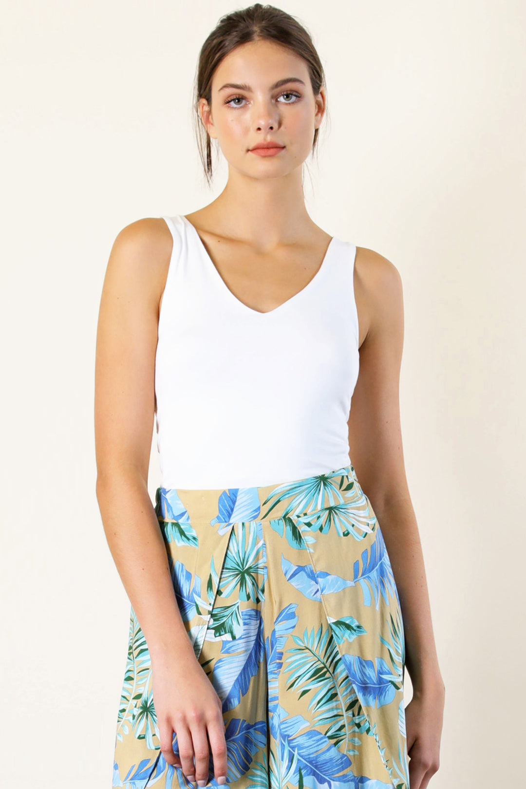 The Essential Cropped Double Layer Tank Top