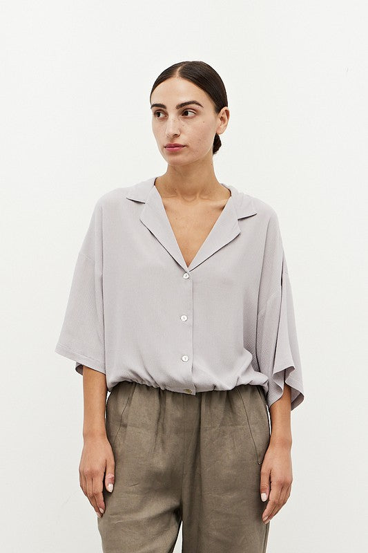 The Head In The Clouds Soft Side Tie Rayon Top