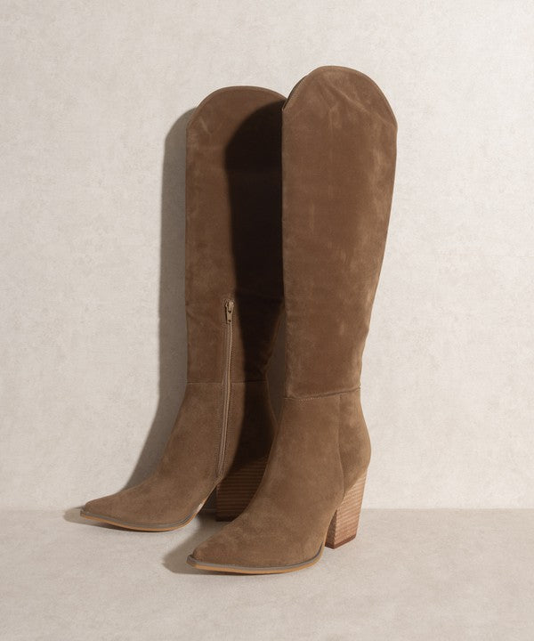 The Clara Suede Tall Cowgirl Boots