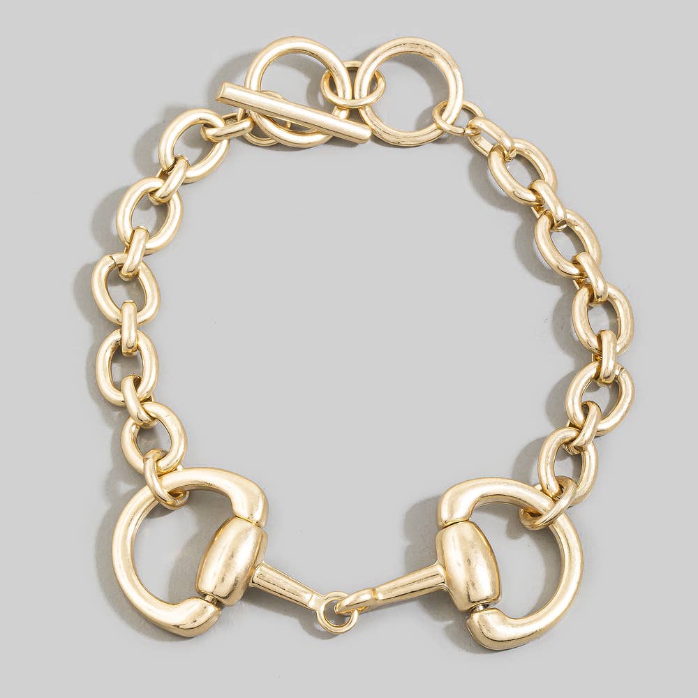 The Equestrian Equestrian Horse Bit Toggle Clasp Bracelet