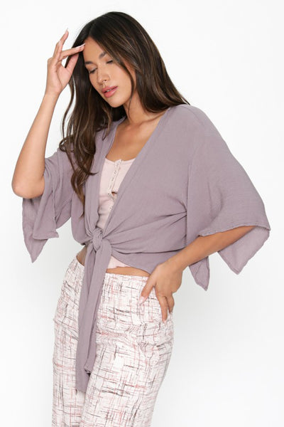 The Days Of Summer Tie Front Kimono Top