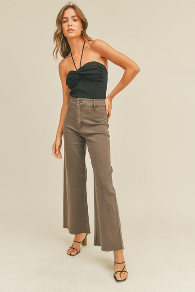 The Twist of Fate Black Knit Tube Top