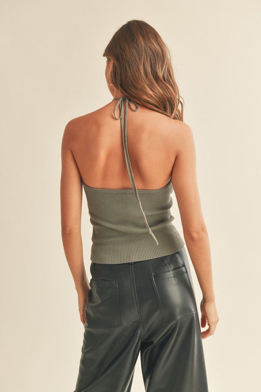 The Twist of Fate Black Knit Tube Top