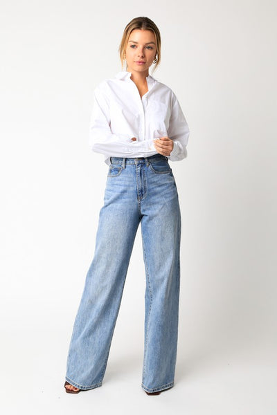 The Work It Out Cropped White Button Front Top