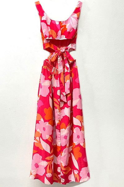 The Lilo Fuchsia Floral Print Maxi Dress