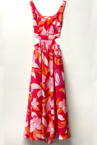 The Lilo Fuchsia Floral Print Maxi Dress