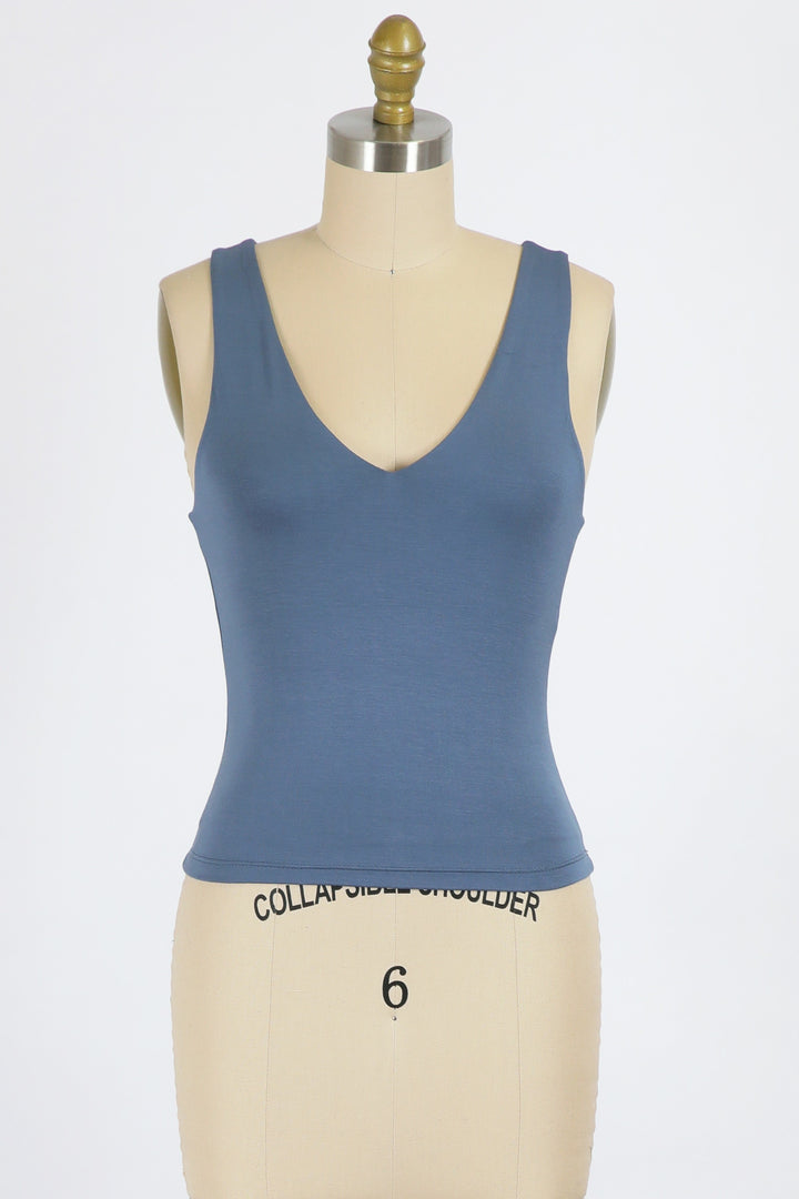 The Essential Cropped Double Layer Tank Top