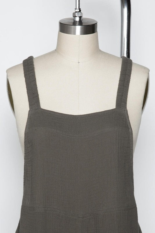 The Only You Olive Cotton Overall Pants