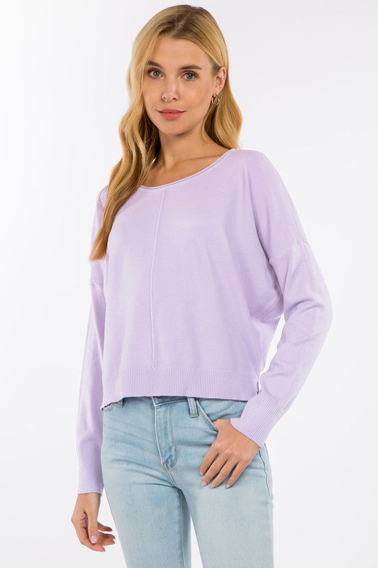 The Laguna Front Seam Cropped Summer Sweater