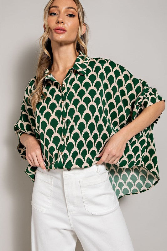 The Mermaid Dreams Printed Blouse