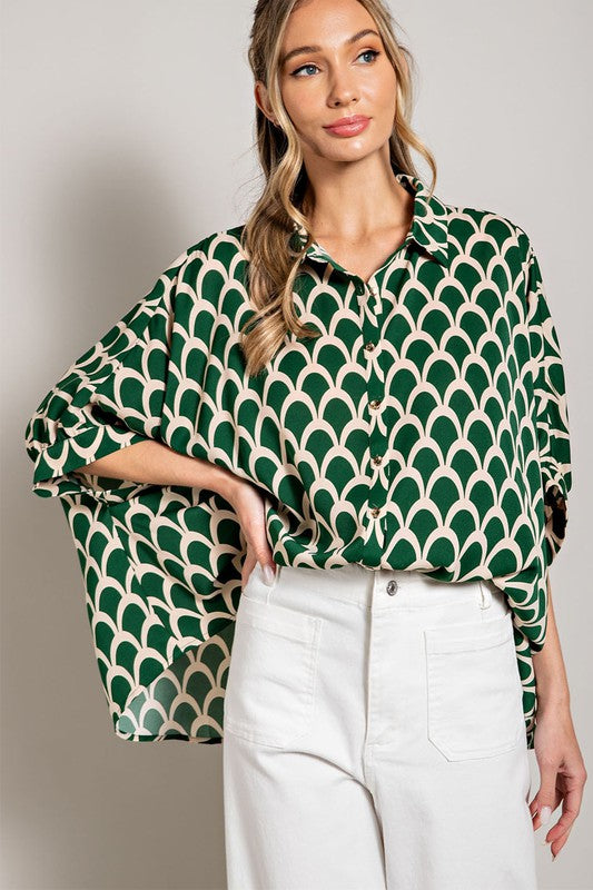 The Mermaid Dreams Printed Blouse