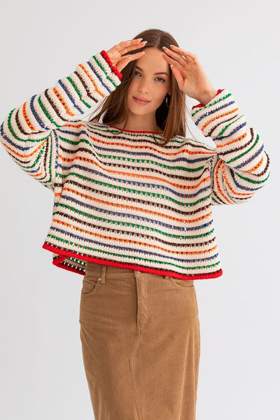 The Sunset Heights Open Knit Sweater