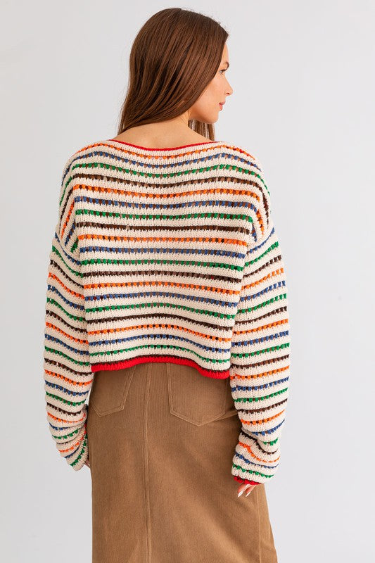 The Sunset Heights Open Knit Sweater