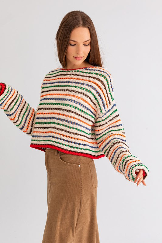 The Sunset Heights Open Knit Sweater