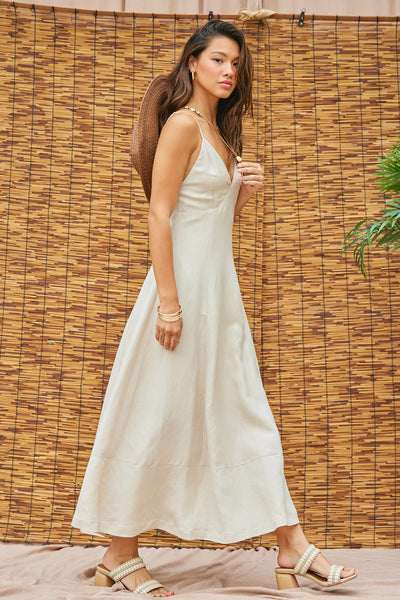 The Jolene Linen Maxi Dress