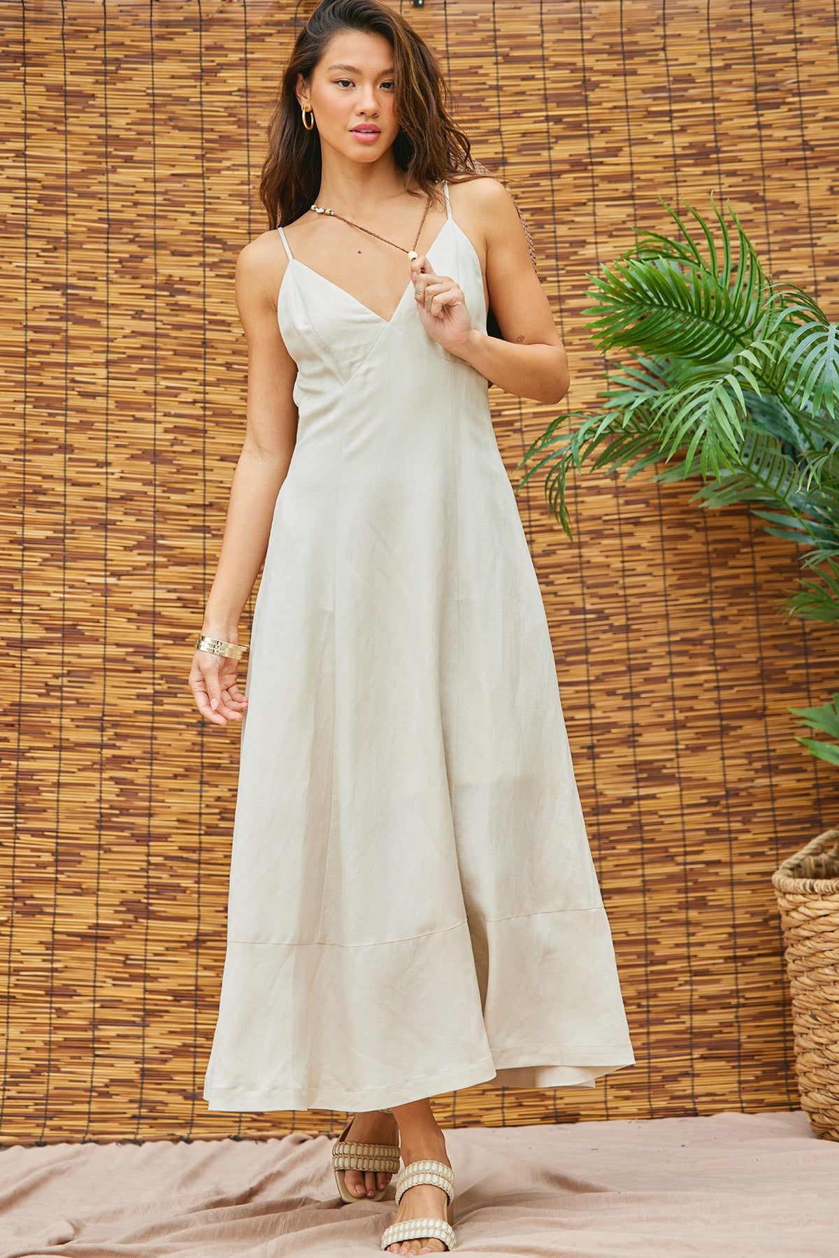 The Jolene Linen Maxi Dress