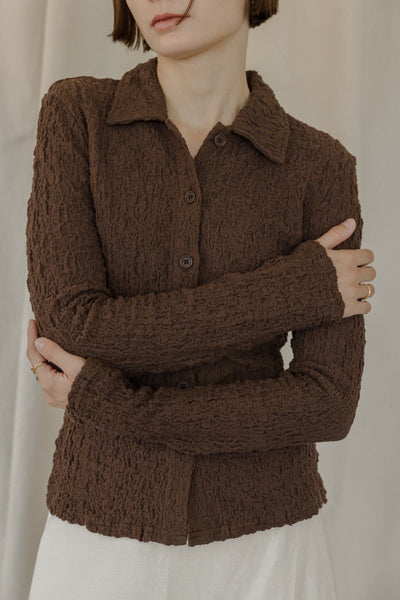 The Kyra Textured Long Sleeve Top