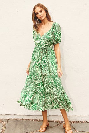 The Summer Chapter Puff Sleeve Midi Dress