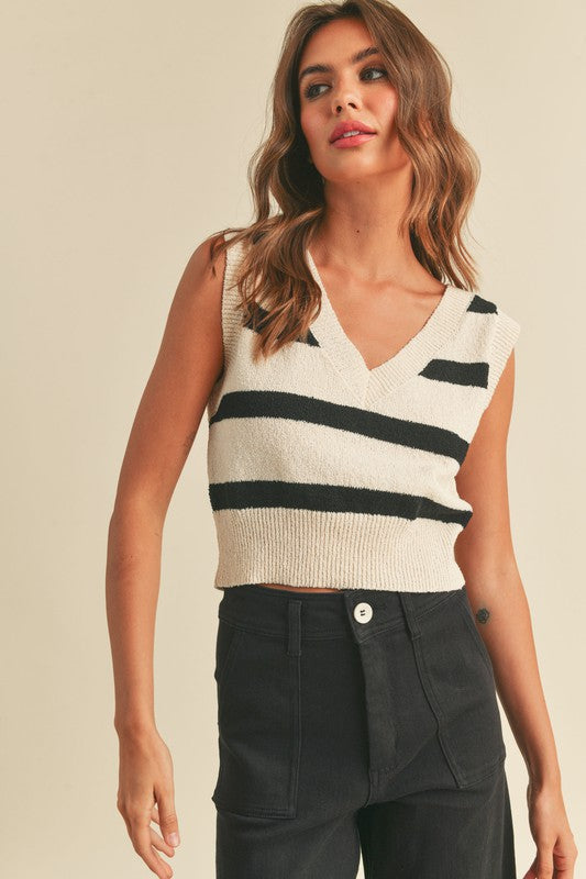 The Seeing Stripes Knitted Vest