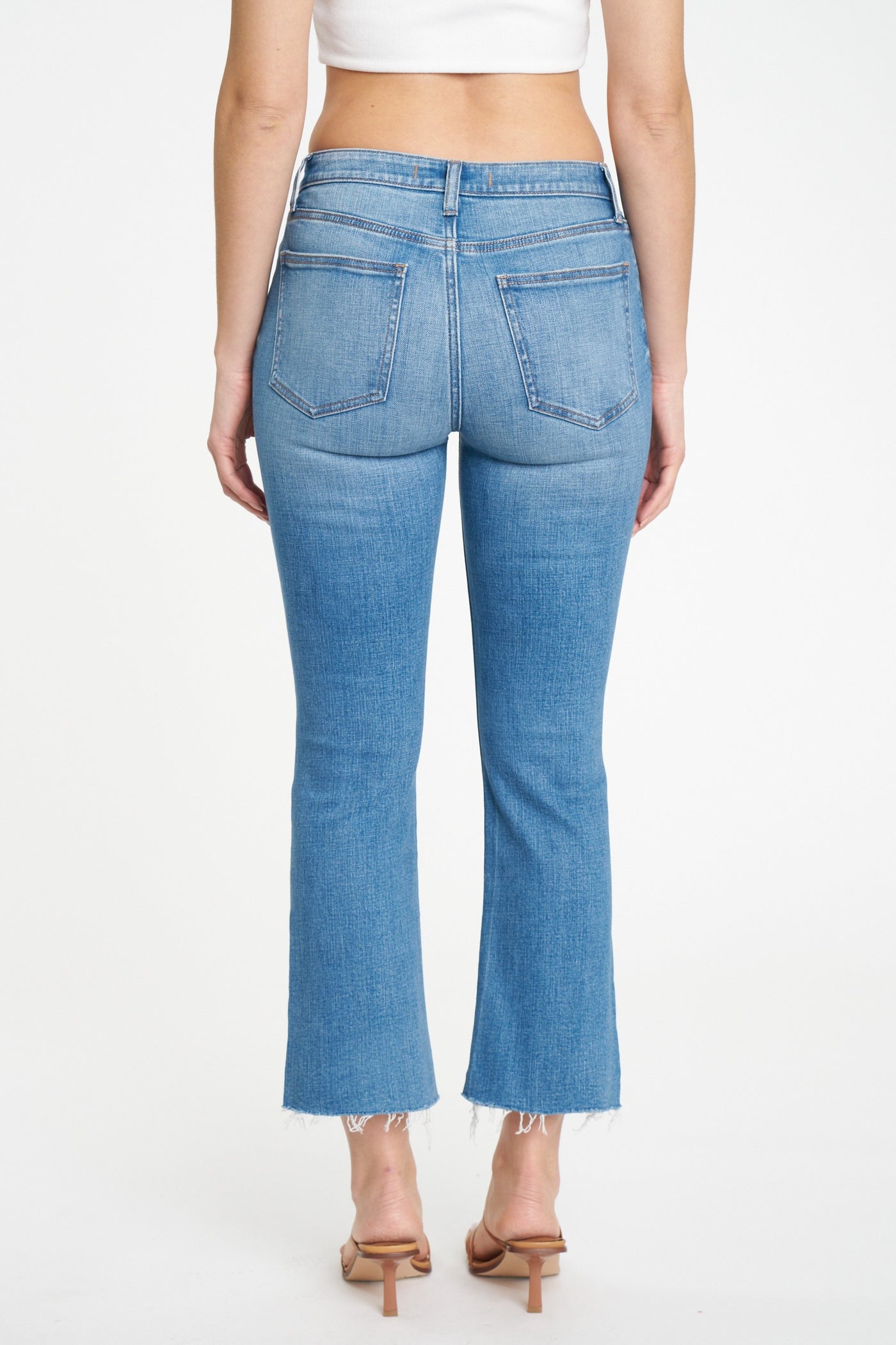 The Emery Double Tap High Rise Cropped Bootcut Jeans