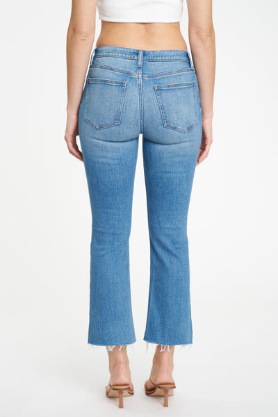 The Emery Double Tap High Rise Cropped Bootcut Jeans