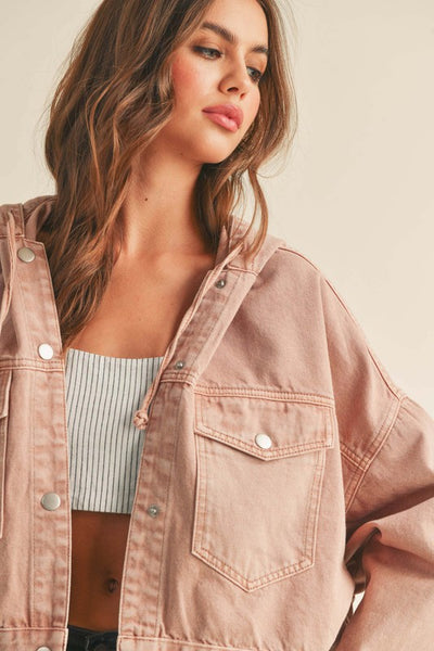 The Keeping It Cool Washed Cotton Jacket With Hood