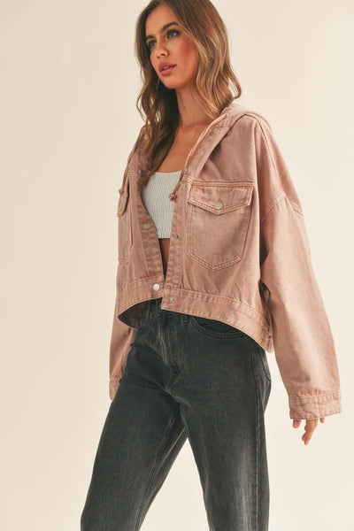 The Keeping It Cool Washed Cotton Jacket With Hood