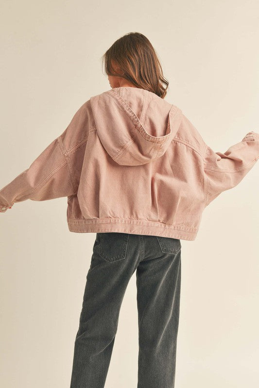 The Keeping It Cool Washed Cotton Jacket With Hood