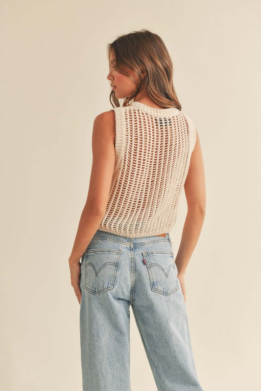 The Bottom Line Sleeveless Crochet Top