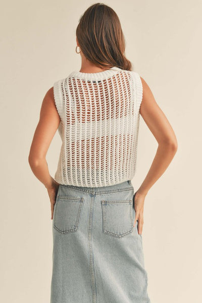 The Bottom Line Sleeveless Crochet Top