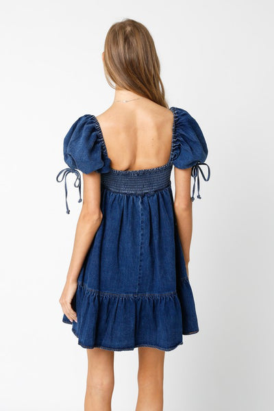 The Denim Days Babydoll Mini Dress
