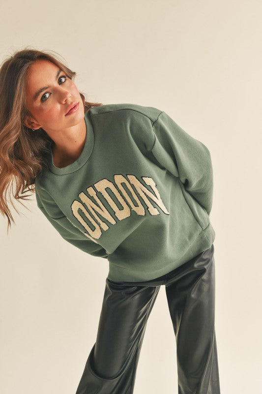 The London Emerald Green Patch Sweatshirt