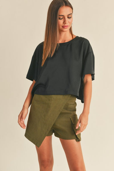 The Mocha Me Crazy Satin Short Sleeve