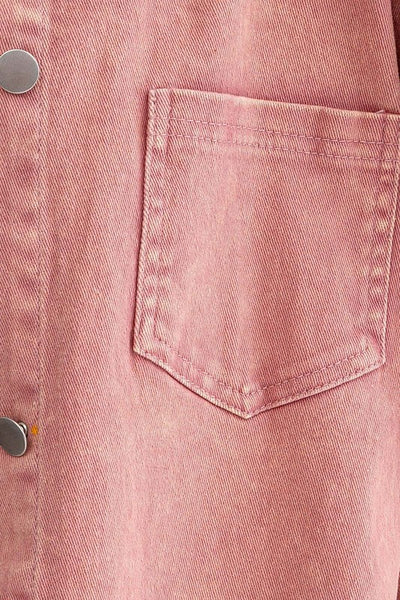 The Desirae Dusty Pink Denim Shacket