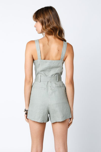 The Jesse Sage Linen Romper