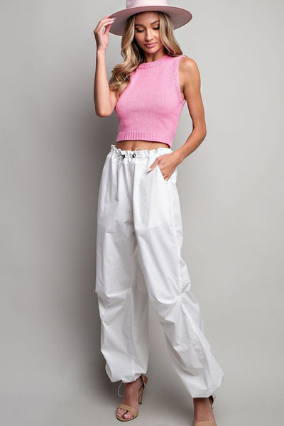 The Hi Barbie Pink Cropped Sweater Tank Top