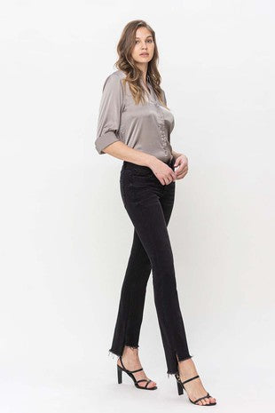 The Best Intentions Black Mid Rise Step Hem Jeans