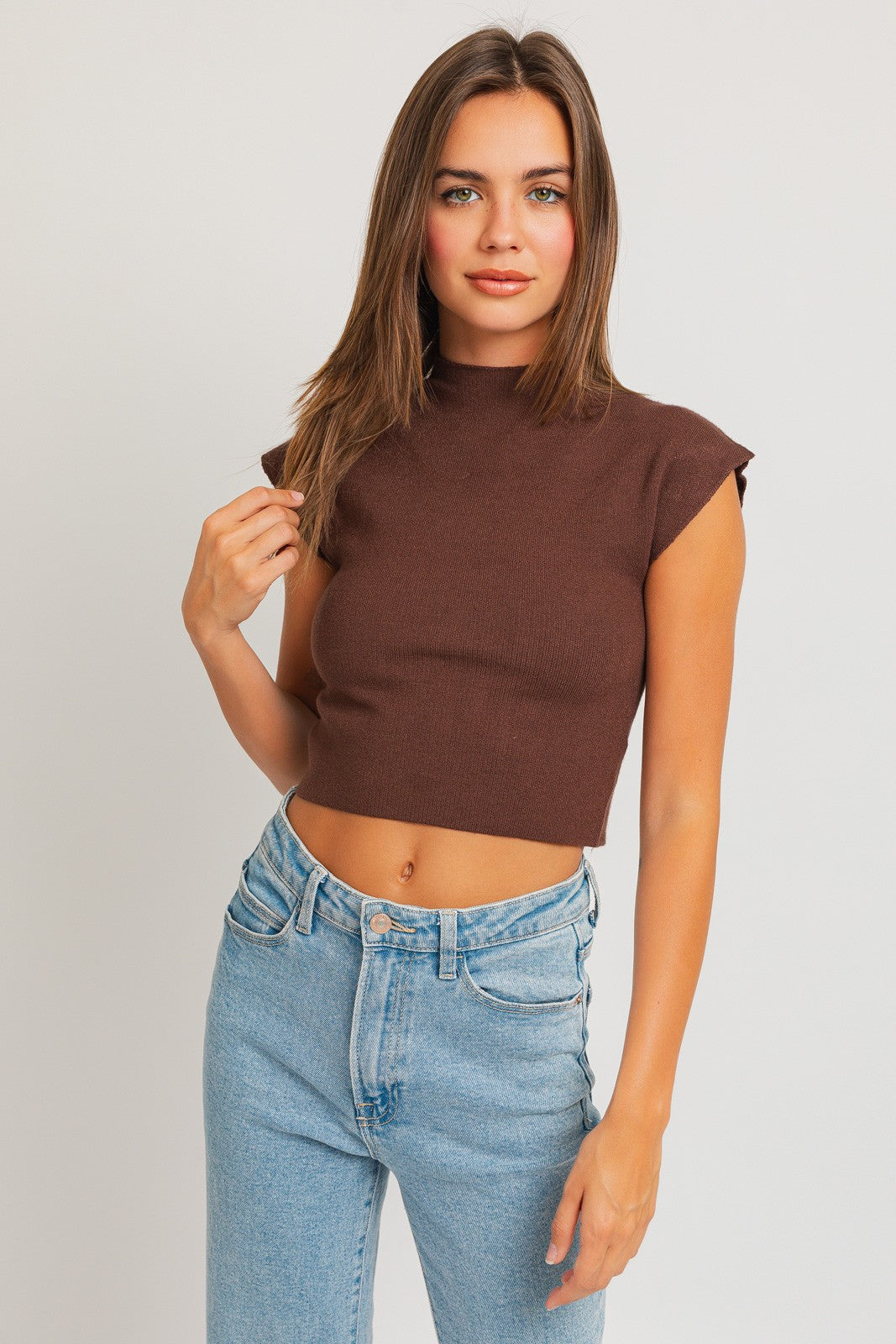 The Stealing Glances High Neck Sweater Top