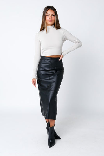 The Demi Longleeve Mock Crop Top