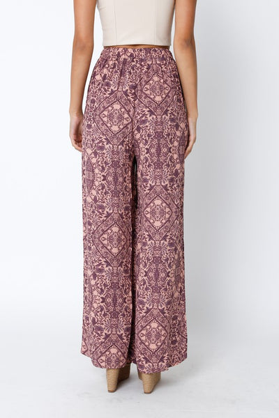 The Connie Mauve Purple Boho Patterned Pants