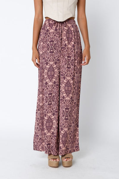The Connie Mauve Purple Boho Patterned Pants