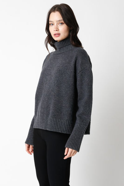 The Mckenna Split Back Turtleneck Sweater